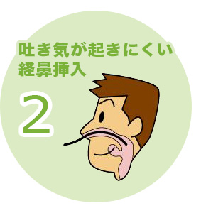 2.警備挿入なので吐き気が起きにくい